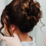 Bride updo long hair